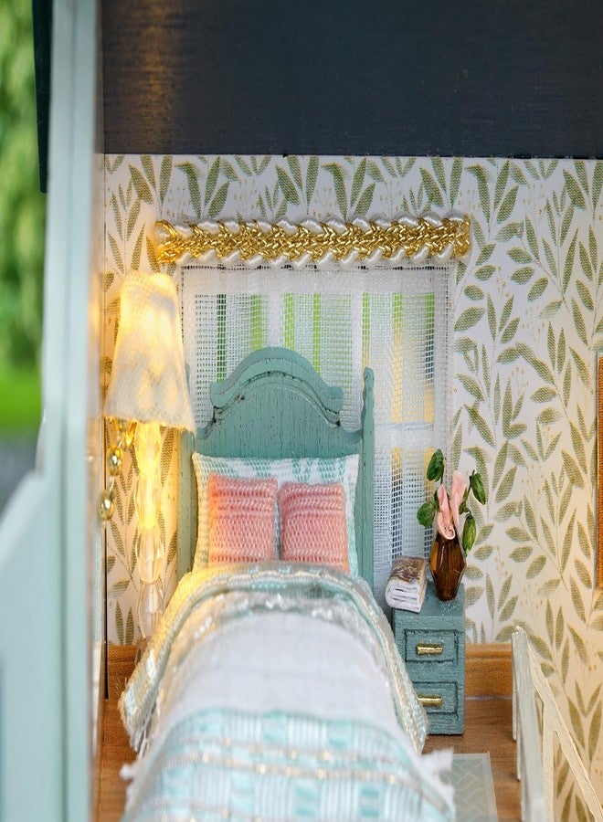 MAGQOO DIY Miniature Dollhouse Kit with Furniture 1:100 Scale Creative Room Mini Wooden Doll House Accessories DIY Miniature House Kit (Warm House) - Image 5